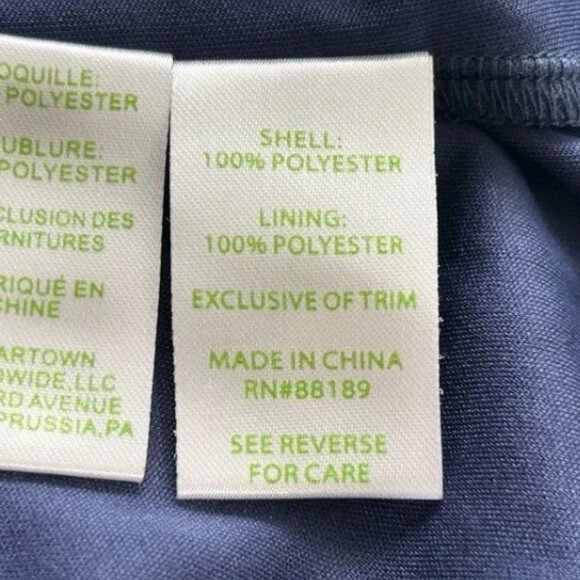 Lilly Pulitzer Women's Mango Shift in True Navy Leaf Palm Lace style 23670 XS - Picture 8 of 9